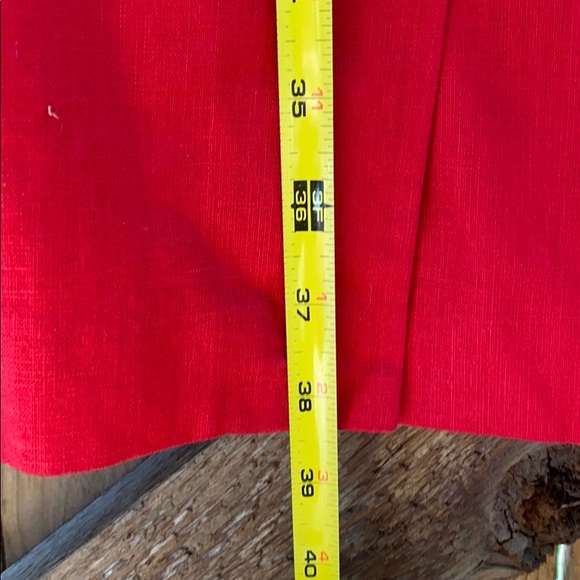 Beautiful Red Linen & Cotton Dress 14 - Picture 4 of 6